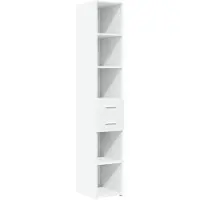 vidaXL Hoge kast 30x42,5x185 cm bewerkt hout wit
