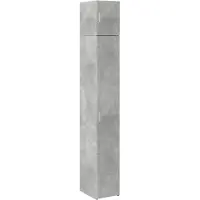 vidaXL Opbergkast smal 30x42,5x225 cm bewerkt hout betongrijs