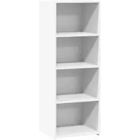 vidaXL Hoge kast 45x41x124 cm bewerkt hout wit