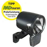 Sturmey Archer Koplamp herrmans h-black mr8 dynamo - aan/uit functie -met houder - 180 lumen