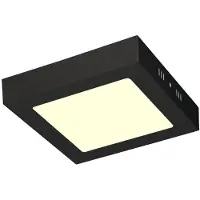 BES LED LED Downlight - 12W - Warm Wit 3000K - Mat Zwart - Opbouw - Vierkant - Aluminium - 170mm