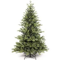 Merkloos Sherwood kunstkerstboom - 180 cm - groen - Ø 127 cm - 2.166 tips - metalen voet