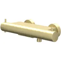 Ivy Aia Bond Badthermostaatkraan opbouw cooltouch met cascade uitloop Geborsteld mat goud PVD
