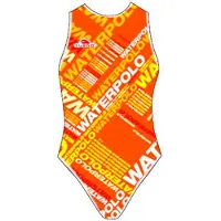 Turbo Text Swimsuit Oranje S Vrouw