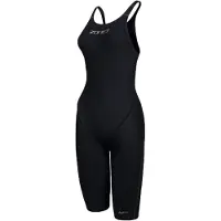 Zone3 Performance Gold Open Back Competition Swimsuit Zwart 28 Vrouw
