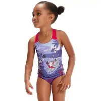 Speedo Learn To Swim Printed Racerback Swimsuit Paars 6-9 Months Meisje