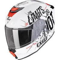 Scorpion Exo-JNR Air Boum kinderhelm, wit/zwart, maat Y/M (50/51)
