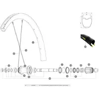 Mavic Ksyrium Pro Carbon Ust Disc Achterste Rechter Spaken 12 Eenheden