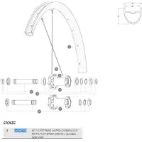 Mavic Xa Pro Carbon 27.5 Front/rear Spaken 12 Eenheden