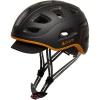 Cairn Quartz LED USB Poederhelm Zwart / Cognac