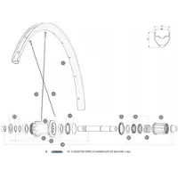 Mavic Aksium Elite Ust Disc 650b Achterste Rechter Spaken 12 Eenheden