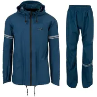 Agu Original Regenpak Uniseks Waterdicht - Teal Blauw - Waterkolom 5.000 mm - Jas en broek - Inclusief opbergtasje