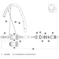 Mavic Ds Askium Disc Achterste Rechter Spaken 12 Eenheden