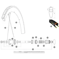 Mavic Comete Pro Carbon Disc Achterste Rechter Spaken 12 Eenheden