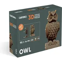 Cartonic - Owl- 3D Puzzel-Speelgoed- Puzzel-DIY- Creatief- Karton- Kinderen en volwassen- 3D- puzzel- Uil