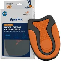 Bracefox Hielspoor zooltjes ‘SpurFix’ | Hielspoor inlegzolen | Hakverhoger | Per Paar | Orthopedische Gel Hielkussens | Plantar Fasciitis | Gelzooltjes | Mannen & Vrouwen | Maat 40-46