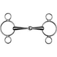 Feeling Verstelbaar Massief Bustrensbit Met 3 Ringen Zilver 13.5 cm