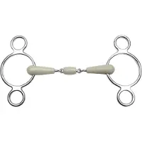 Feeling Verstelbaar Dubbel Gebroken Trensbit Zilver 11.5 cm