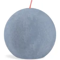 Bolsius 6 stuks lichtblauw rustieke bolkaars Ø 76 mm (25 uur) Sky Blue