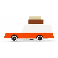 Candylab Toys Candycar World: LUGGAGE WAGON (W021) 8,4x4,1x3cm, wooden diecast, magnetic, in giftbox, 3+