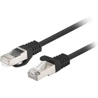 Lanberg PCF6-10CC-0025-BK, 0,25 meter, Cat6, F/UTP (FTP), RJ-45, RJ-45, zwart