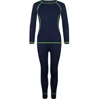 TROLLKIDS - Kid's Merino Baselayer Set - Merino-ondergoed 128, blauw