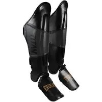 Everlast Titan Pro Striking Shin Guards, Black S