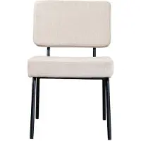 Naber GmbH (Tablon) Scandinavische eetkamerstoel Espen beige gerecyclede stof