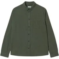 KnowledgeCotton Apparel Blouse Knowledge Cotton Apparel Men Regular Fit Melangé Flannel Shirt Forrest Night-XL