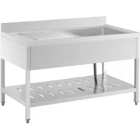Royal Catering Spoelbak - 1 Wastafel - - Roestvrij staal - 140 x 70 cm