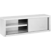Expondo RVS wandkast - 1500 x 400 x 500 mm - 75 kg laadvermogen per compartiment -