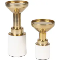 Zuiver Kaarshouder Glam M | Zuiver aluminium wit 9x9x21 cm kandelaars | NADUVI