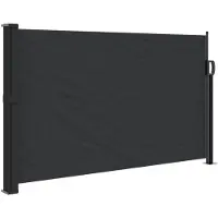 vidaXL Windscherm uittrekbaar 120x500 cm zwart
