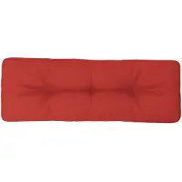 vidaXL Palletkussen 120x40x12 cm stof rood