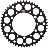 Renthal 91-22 Suzuki RM 125/250/ RMX250 RM-Z 250/450 Rear Grooved Sprocket - Black 520-50P Teeth