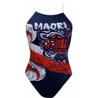 Turbo Maori Flag Swimsuit Rood,Blauw 5XL Vrouw