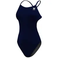 Tyr Durafast Elite Cutoutfit Solid Swimsuit Blauw 7-8 Years Meisje