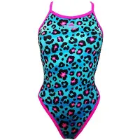 Turbo Animal Swimsuit Blauw 4XL Vrouw