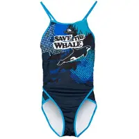 Turbo Save The Whale Swimsuit Blauw L Vrouw