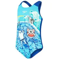 Speedo Digital Printed Swimsuit Blauw 24 Months Meisje