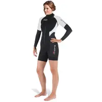 Mares 2nd Skin She Dives 1.5 Mm Woman Long Sleeve Shorty Zwart XL Vrouw