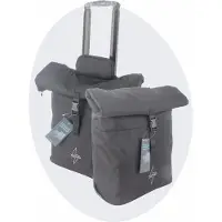 Voltano Fietstrolley Tas 2.0 - Fietstas en Trolley in 1 - Zwart - Laptopvak - 18-28 Liter