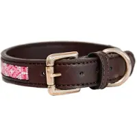 Kentucky Dogwear - Hondenhalsband - Handgeknoopte Parels - Roze - Maat XL - 71cm - Hondenriem