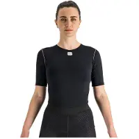 Sportful Damesbasislaag Midweight Zwart met korte mouwen