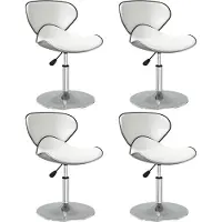 vidaXL Eetkamerstoelen 4 st kunstleer wit