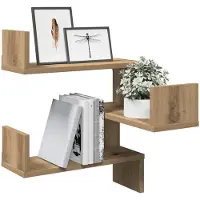 vidaXL Hoekwandschap 40x40x49,5 cm bewerkt hout artisanaal eiken