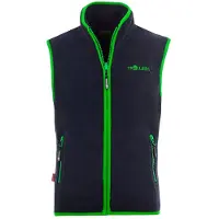 TROLLKIDS - Kid's Arendal Vest - Fleecebodywarmer 164, blauw