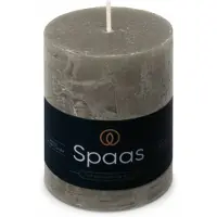 Spaas 8x Rustieke Pillarkaars ± 35 Branduren Lichtgrijs