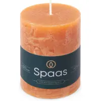 Spaas 8x Rustieke Pillarkaars ± 35 Branduren Oranje