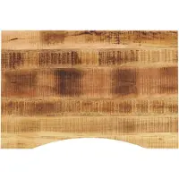 vidaXL Bureaublad met ronding 90x50x2,5 cm massief ruw mangohout